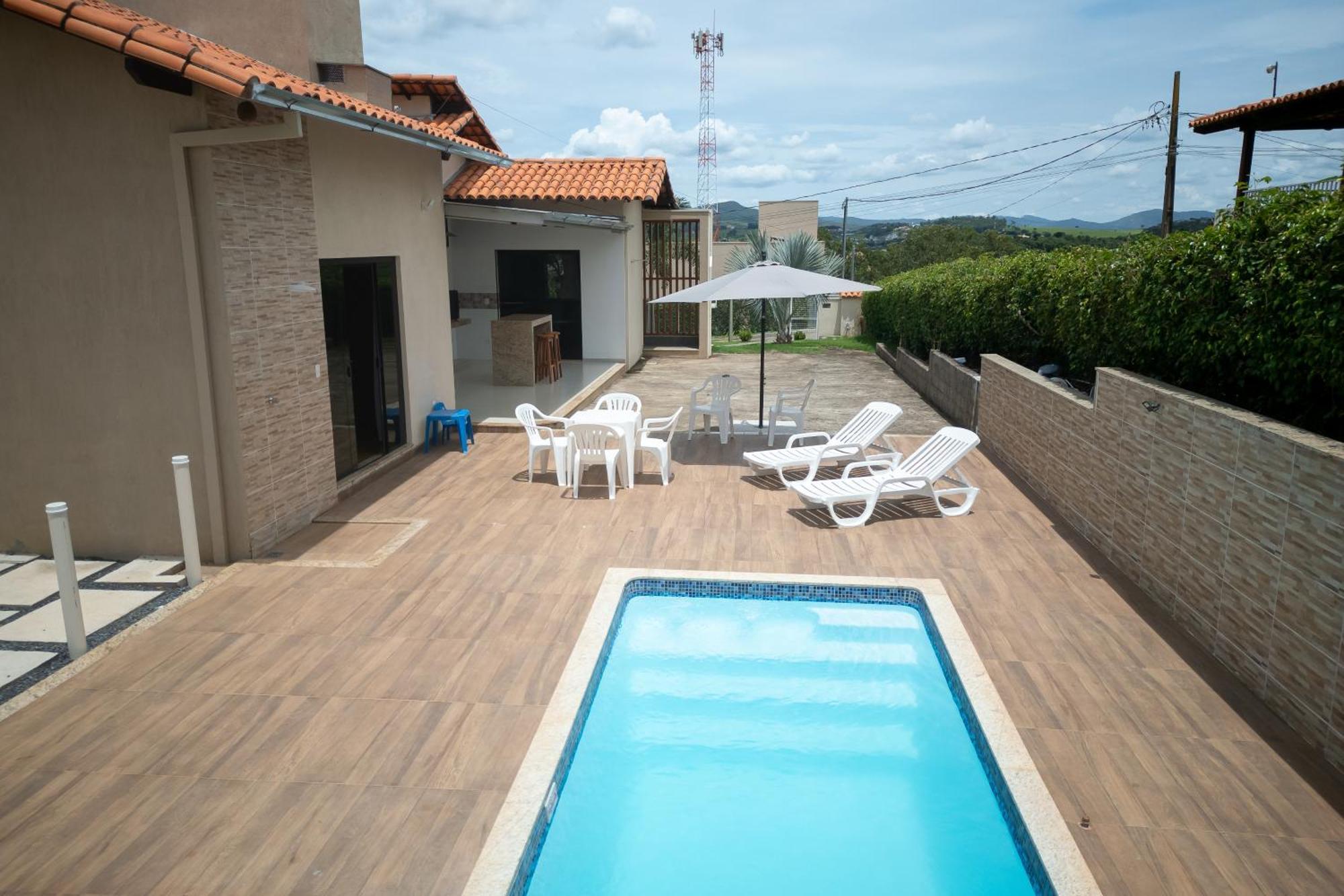 Casa Com Piscina Vista Para Lago, 03 Quartos Confortaveis Capitólio Exteriér fotografie